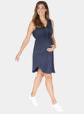 Maternity and Nursing Tencil Dress in Navy