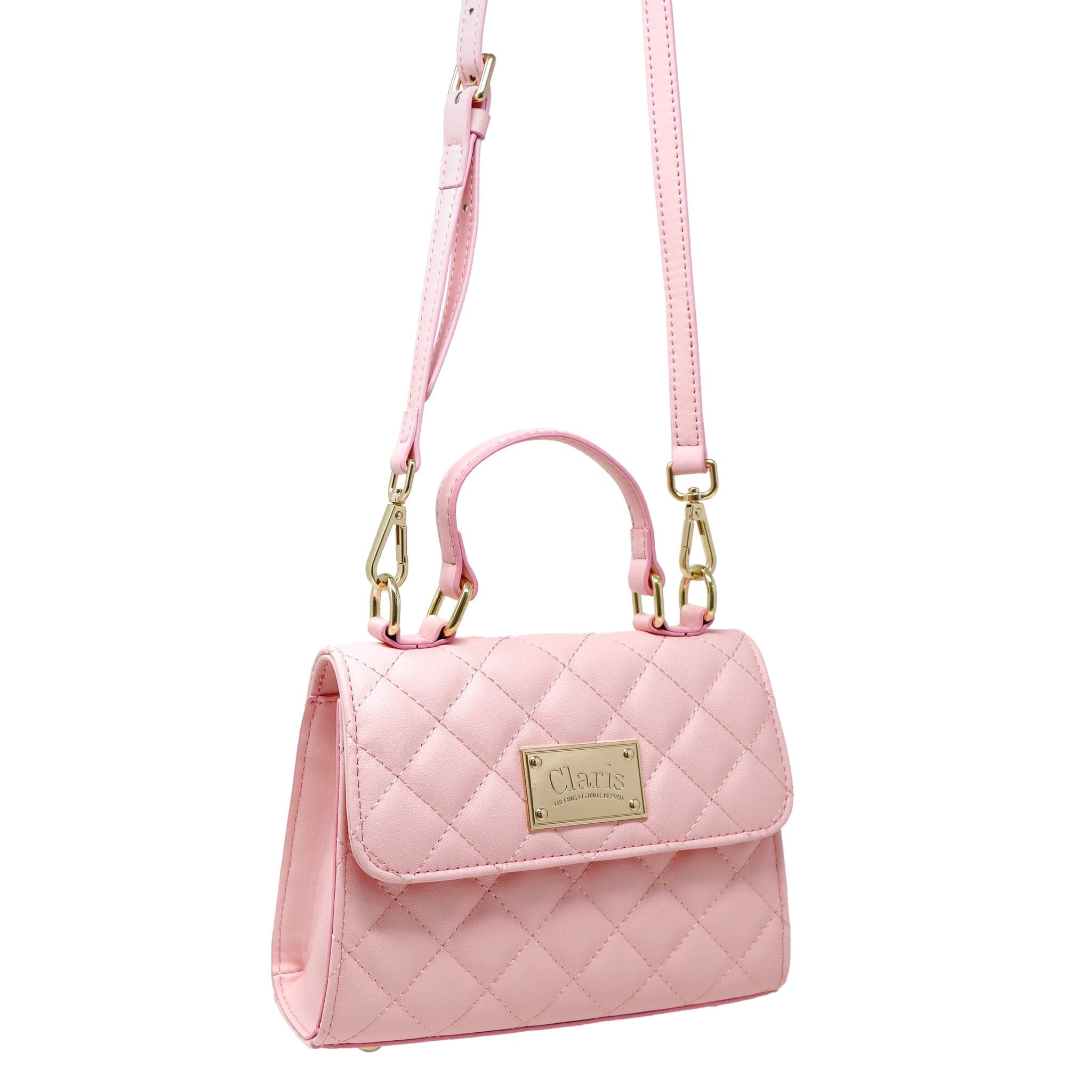 Claris: The Chicest Mouse In Paris™ Quilted Shoulder Handbag - Pink Poppy Australia