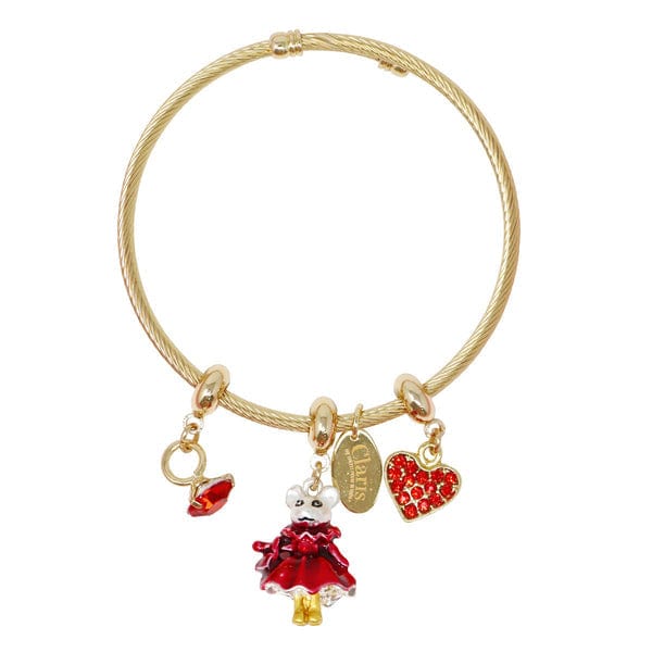 Claris: The Chicest Mouse In Paris™ Holiday Heist Charm Bracelet - Pink Poppy Australia