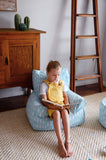 Raindrops Bean Chair - Aqua Blue