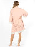 Hospital Pack: Nursing Dress + Robe + Free Baby Pouch - Pink - Angel Maternity - Maternity clothes - shop online (4633556746343)