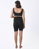 Black Maternity Cotton Bike Shorts