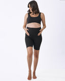 Black Maternity Cotton Bike Shorts