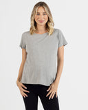 Monique Maternity Nursing Petal Top - Marl Grey