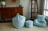 Raindrops Bean Chair - Aqua Blue