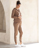 Calla Maternity Tracksuit Set in Iced Latte