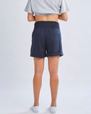 Maternity Denim Tencel Shorts In Navy & Black