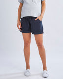 Maternity Denim Tencel Shorts In Navy & Black