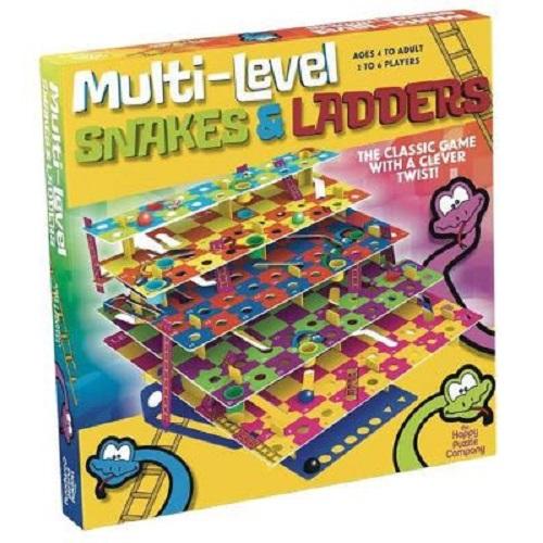 The Happy Puzzle Company Multilevel Snakes And Ladders Board Game