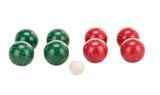 Deluxe 8 Resin Bowls Bocce Game Set Red & Green