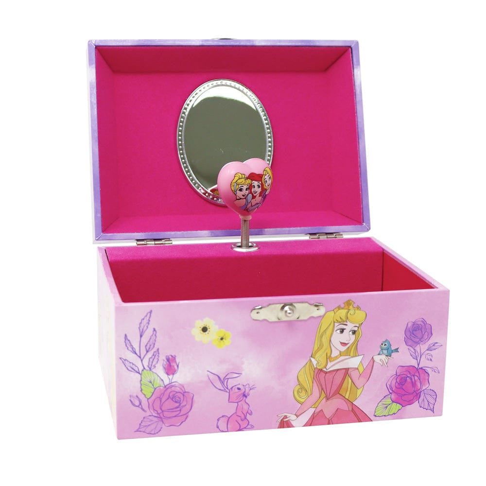 Disney Princess Pink Watercolour Musical Jewellery Storage Box