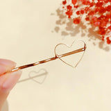 Gold Heart Hairpin (Handmade in Korea)