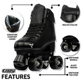 Crazy Skates JAM POP Size Adjustable Roller Skates - Black