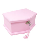 Pale Pink Timber Music Box with Key
