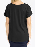 Reversible Maternity T-Shirt in Black