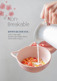  Animal Cereal Bowl Cherry Blossom - Cat (with lid) | Non=Breakable | Made in Korea | Haru Hana Little Ones Boutique | Australia