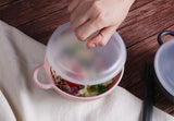 Animal Cereal Bowl Cherry Blossom - Rabbit (with lid) | Nineware | Made in Korea | Haru Hana Little Ones Boutique | Australia