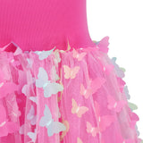 Rainbow Butterfly Dress Hot Pink