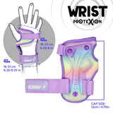 Crazy Skates Kids' Tri-Pack Knee, Wrist & Elbow Safety Pads - Rainbow