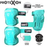 Crazy Skates Kids' Tri-Pack Knee, Wrist & Elbow Safety Pads - Teal