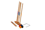 Kid's Wooden Outdoor Mini Croquet Set w/ 4 Mallets