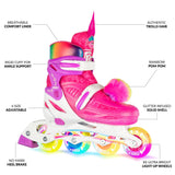 Crazy Skates Poppy Inline Skates (Small) - Pink