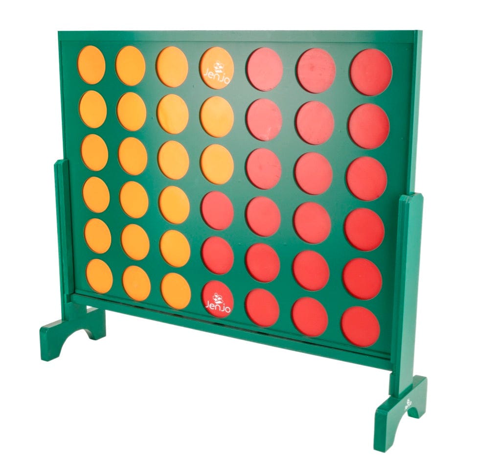 Wooden Indoor Outdoor Giant Connect Four In A Row Game Set 120x109cm Green