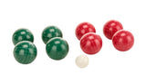 Deluxe 8 Resin Bowls Bocce Game Set Red & Green