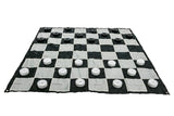 Giant Size Plastic Outdoor Checkers Game Set w/Mat 1.5x1.5m