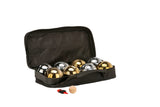 Deluxe 8 Metal Bowls Bocce/Petanque Game Set Gold & Silver