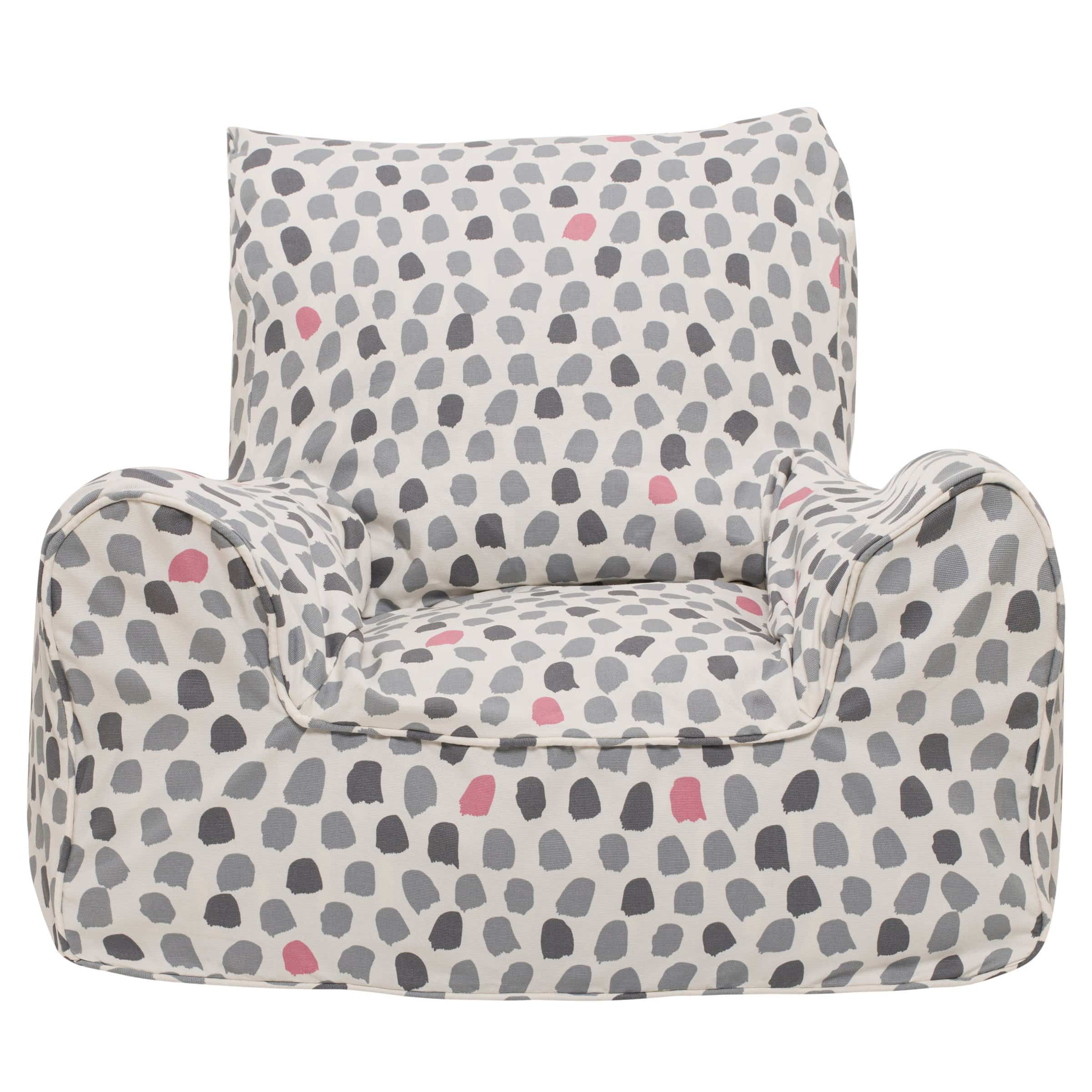 Splotches Bean Chair - Pink & Grey