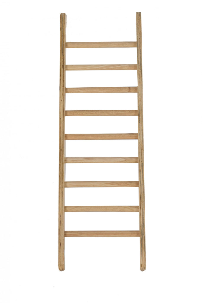 Kids Climbing Hardwood Stained Ladder 120x38cm With 9 Dowels