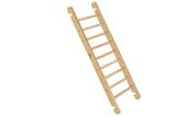 Kids Climbing Hardwood Stained Ladder 120x38cm With 9 Dowels