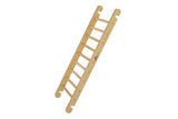 Kids Climbing Hardwood Stained Ladder 120x38cm With 9 Dowels